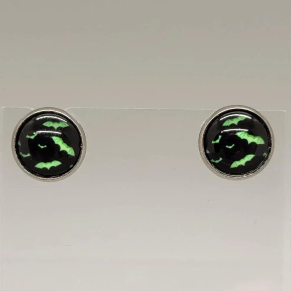Bat Stud Earrings - Stainless Steel Minimalist Animal Jewelry